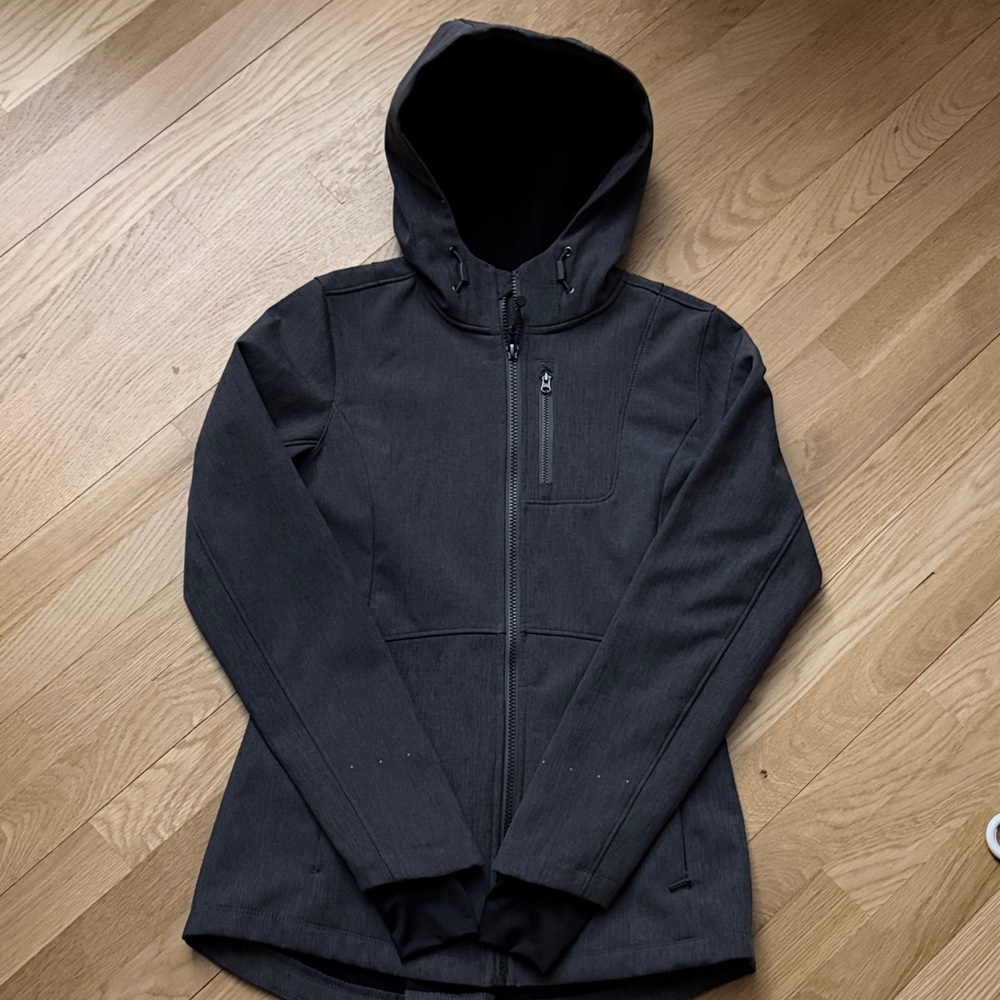 Mondetta Gray Hooded Rain Jacket XS